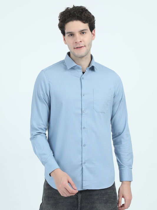 Event Blue Solid Shirt